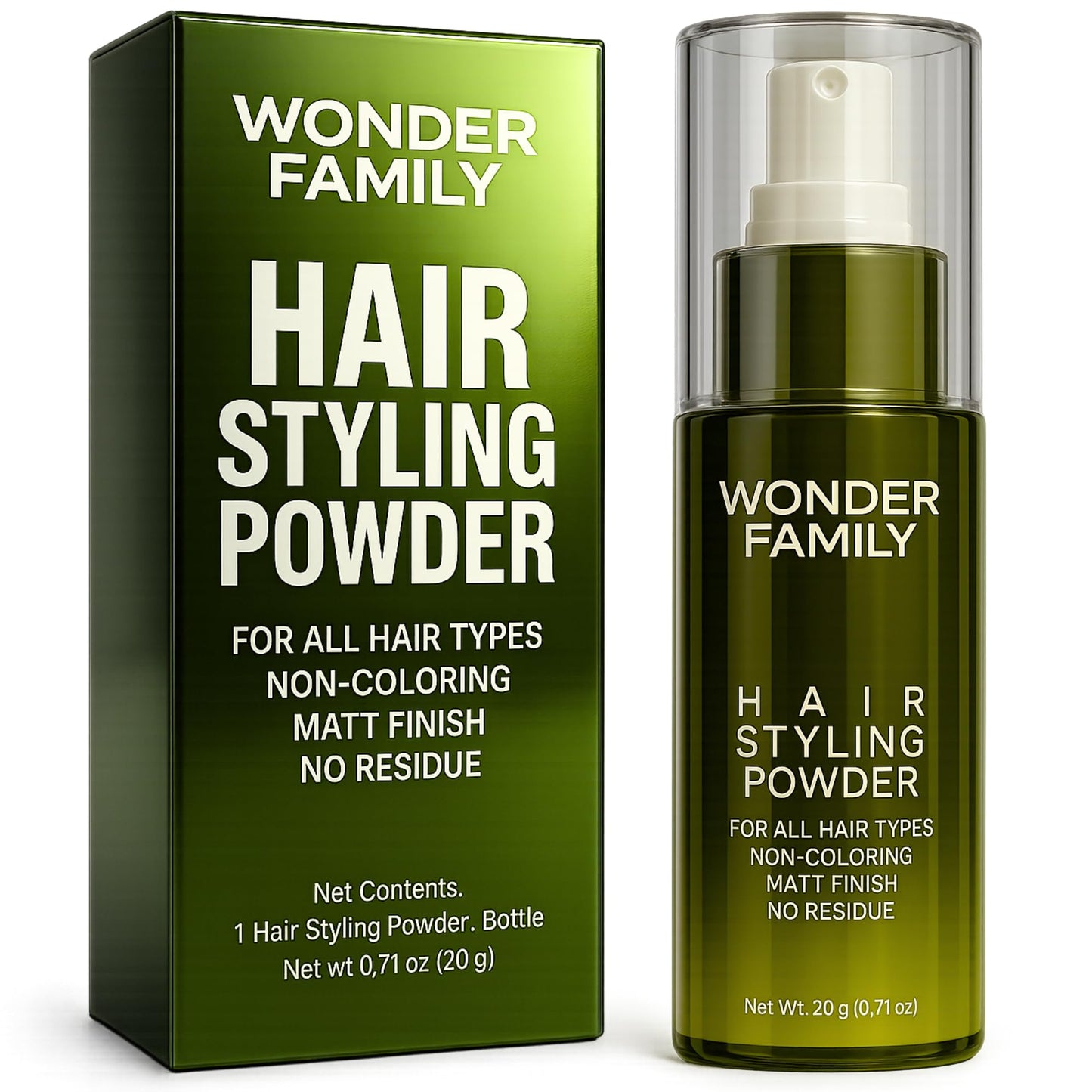 Hair Styling Powder Lightweight Volume Booster & Texturizing Dust for Fine, Thin & Flat Hair Matte Finish, Non-Greasy Hold Fluffy Texture Enhancer for Men & Women 0.70 Oz Hair Grip Dust