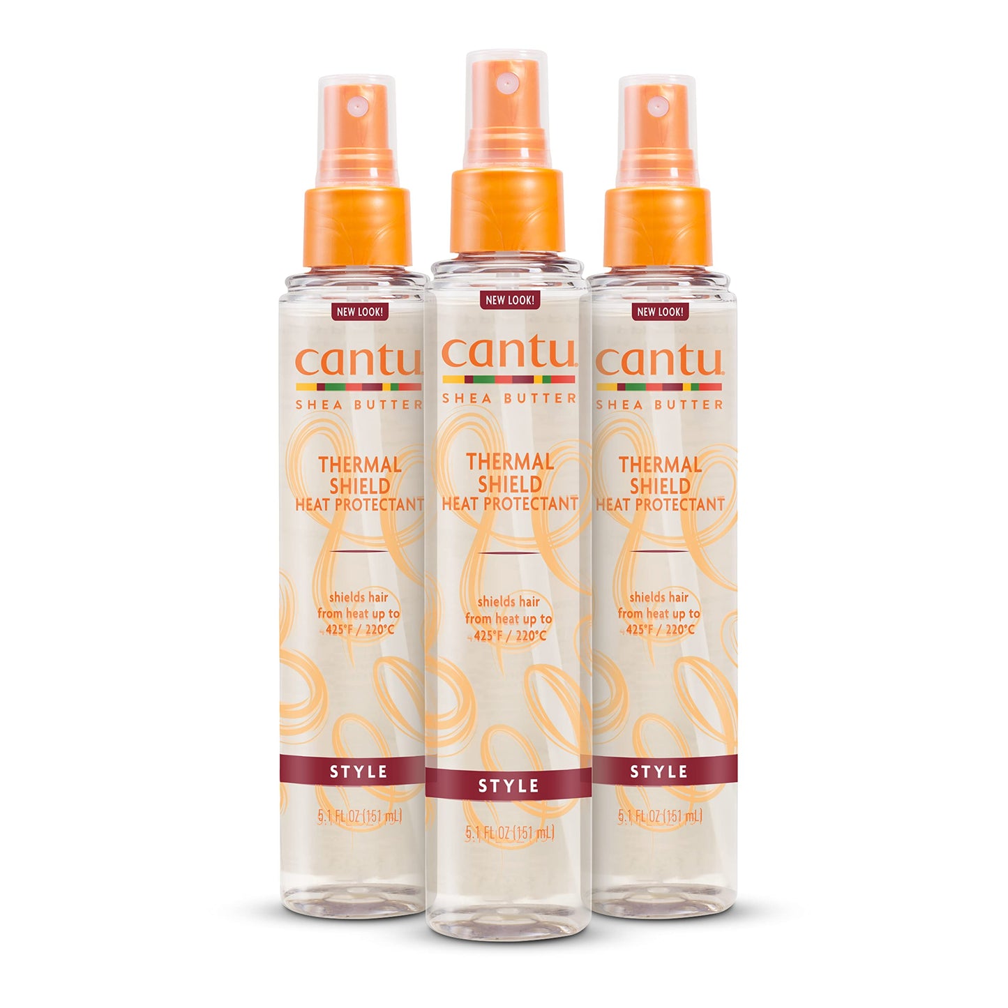 CANTU Thermal Shield Heat Protectant with Shea Butter, 5.1 fl oz (Pack of 3)