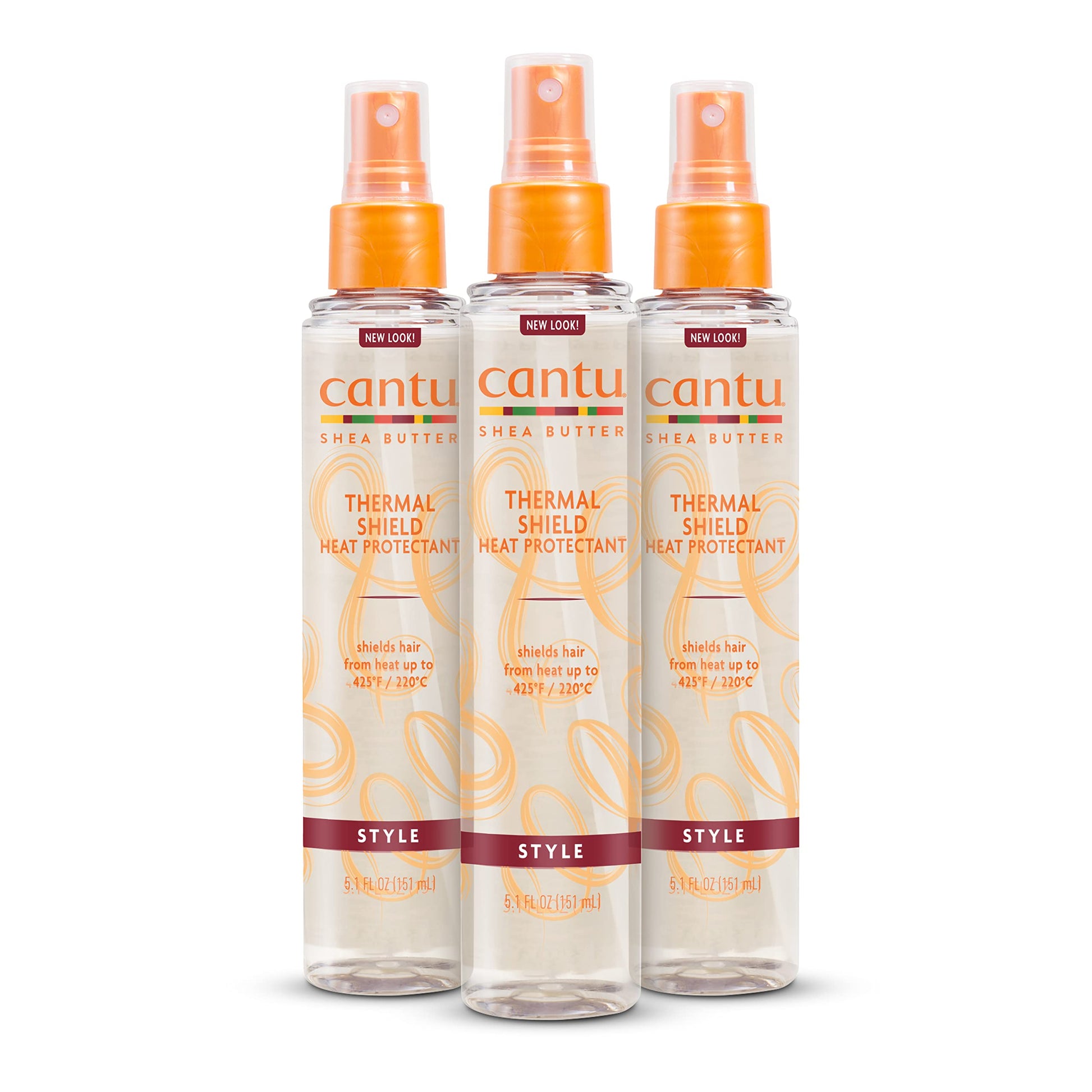 CANTU Thermal Shield Heat Protectant with Shea Butter, 5.1 fl oz (Pack of 3)