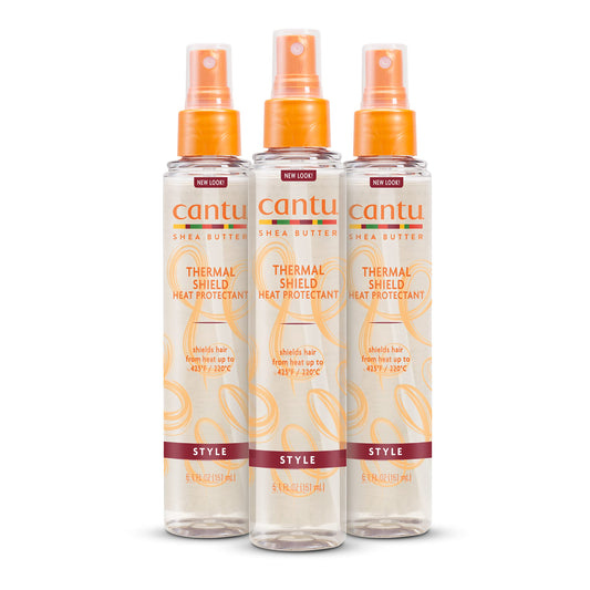 CANTU Thermal Shield Heat Protectant with Shea Butter, 5.1 fl oz (Pack of 3)