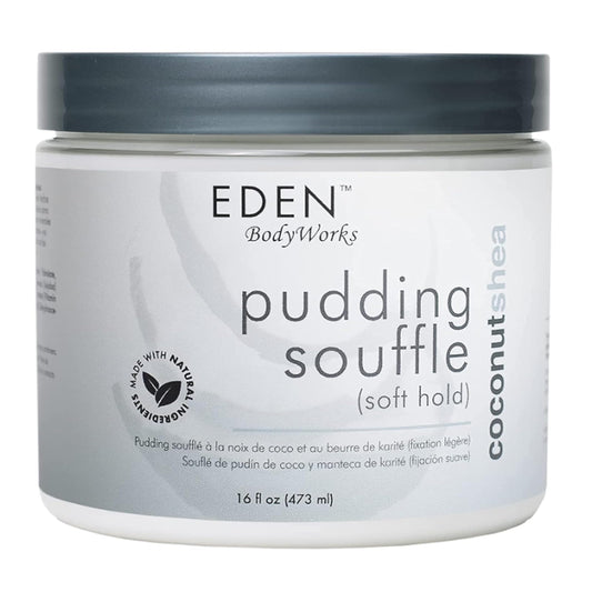 EDEN BodyWorks Coconut Shea Pudding SoufflŽ | Curl Cream for Curly Hair Products | Curl Defining Cream for Wavy Hair Products | Styling Cream for Soft Curls Hair Products | 16 oz