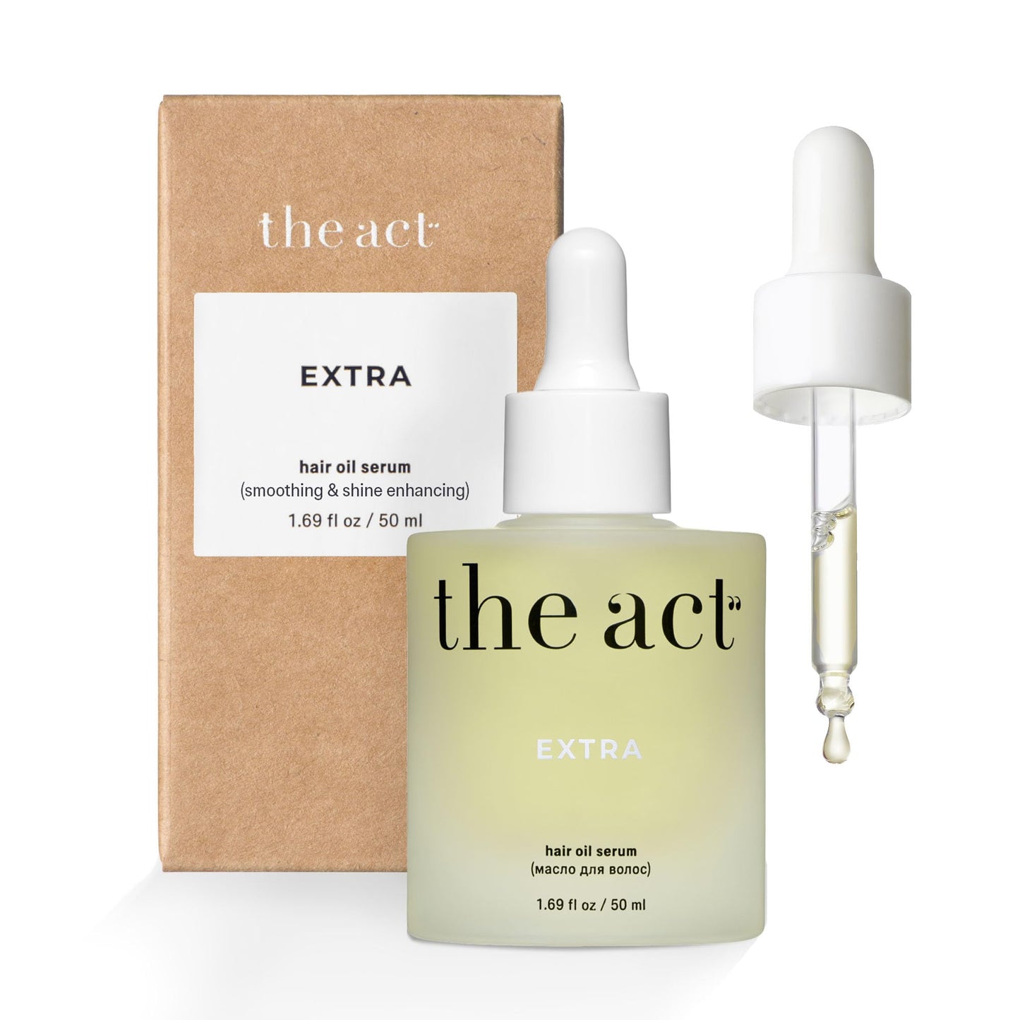 The Act Hair Oil for Dry & Frizzy Hair Leave-In Lightweight Treatment with Argan, Coconut & Castor Oil Non-Greasy Finish 1.69 fl oz