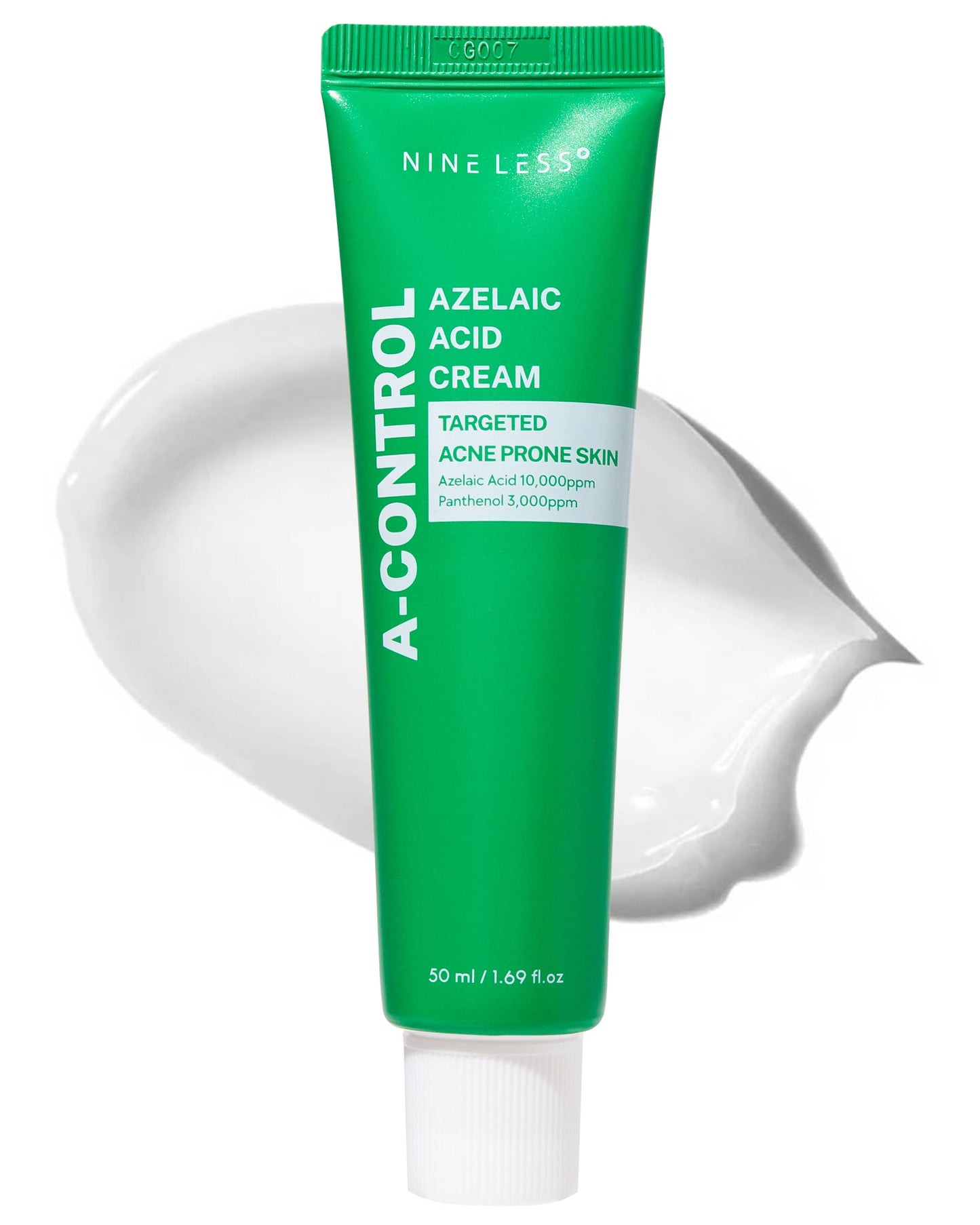 A-Control Azelaic Acid Cream Korean Blemish Clear Moisturizer for Face - Acne-Fighting & Hydrating for Clearer Skin - Blemish Relief, Soothing Recovery, 1.69oz.