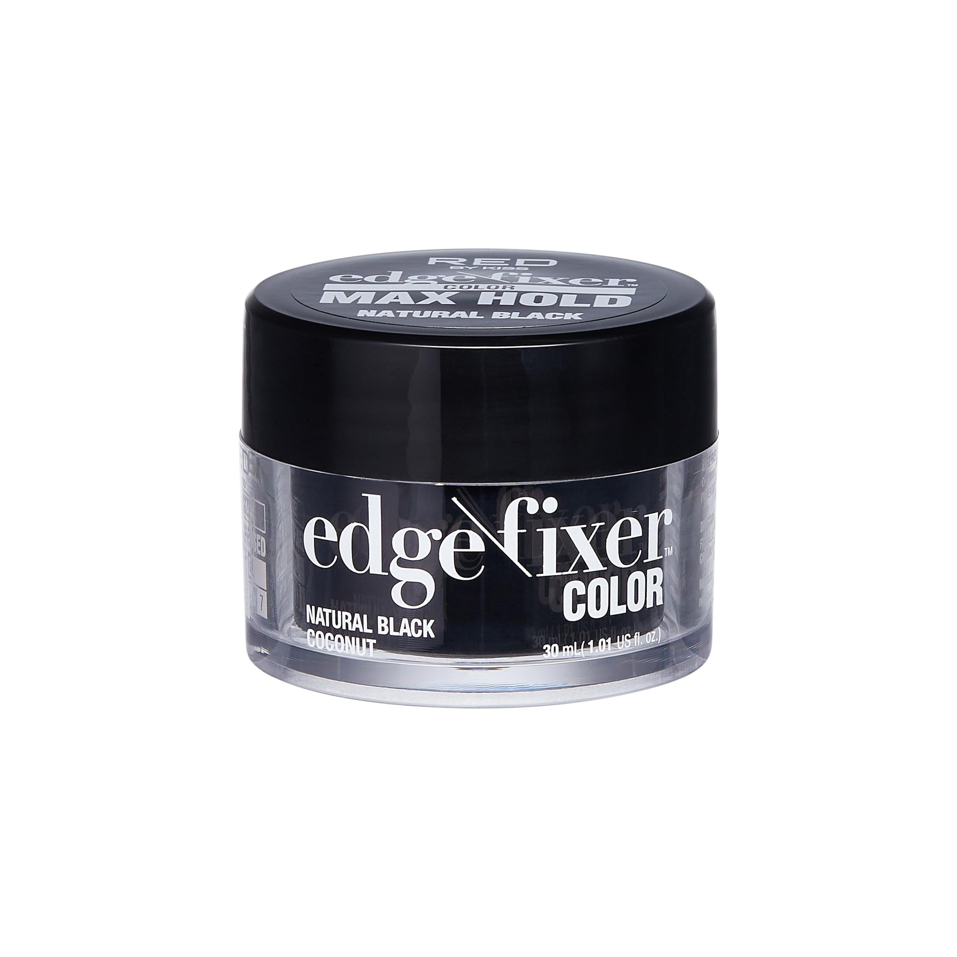Red by Kiss Edge Fixer Color 24 HR Max Hold & 100% Gray Coverage 30mL (1.01 US fl.oz) Natural Black Perfect for Missing Edges