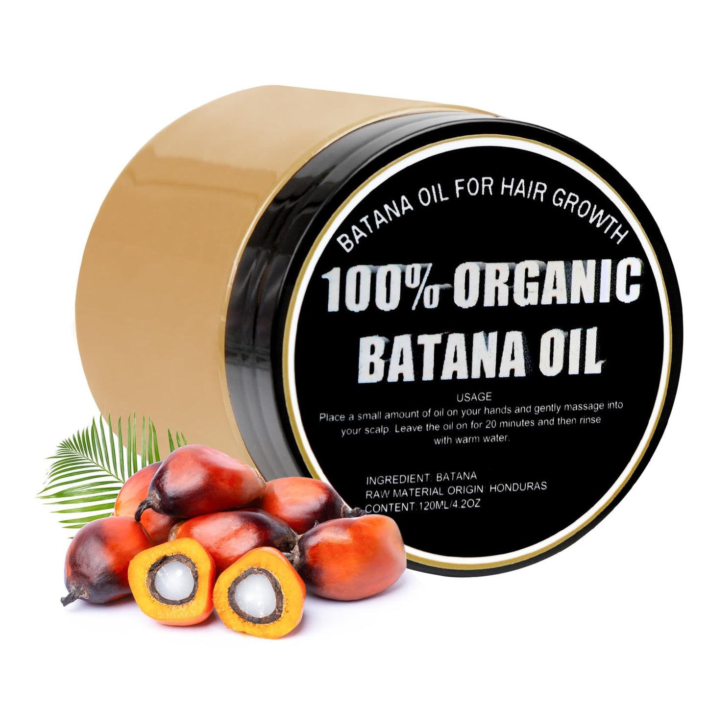 Raw Batana Oil Hair Treatment - Nourish and Revitalize for Smooth, Tangle-Free Hair - Easy Application for Intensive Hydration and Growth