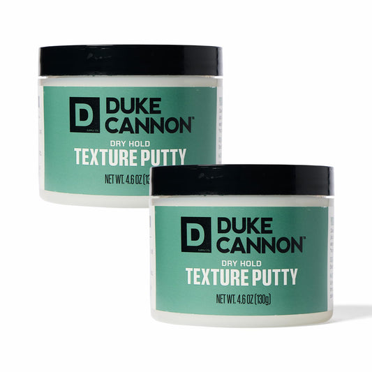 Duke Cannon Dry Hold Texture Putty Medium Hold, No Shine Hair Styling Paste for Men, 4.6 oz