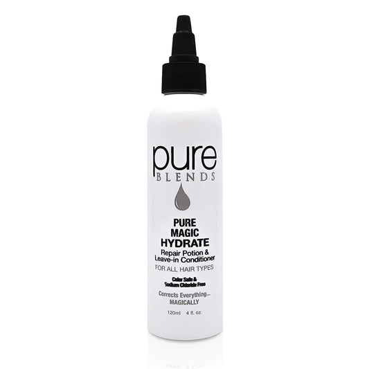 Pure Magic Hydrate Repair Leave–In Conditioner Detangler & Heat Protection Styling Lotion Repair/Reduce Breakage & Split Ends Color Safe & Sodium Chloride Free 4 Oz.
