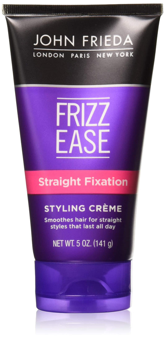 JOHN FRIEDA Frizz Ease Straight Fixation Styling Creme, 5 Ounce (Pack of 3)