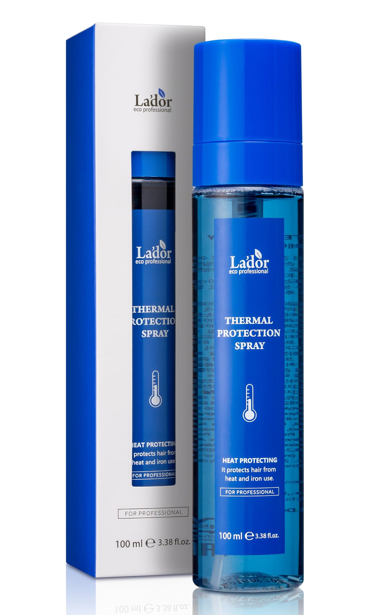 LA'DOR Hair Heat Protectant Spray Leave-In Conditioner Detangler Mist for Hot Tools & Curling Iron - Instant Gloss Anti-Frizz Keratin Treatment Free of Silicone Paraben Sulfate Alcohol 3.4 Fl Oz LADOR
