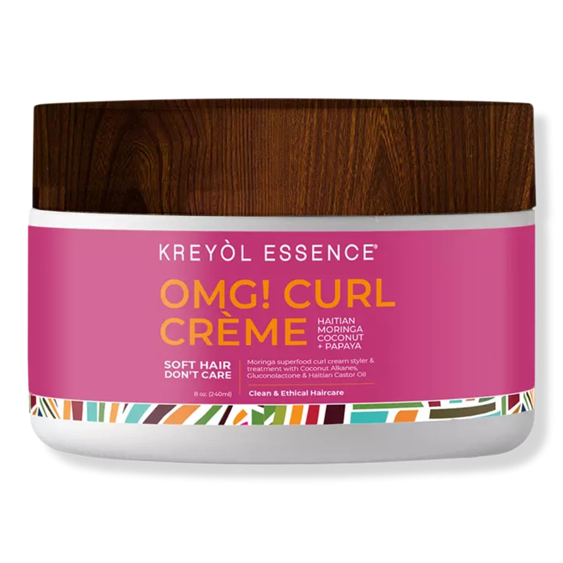 Kreyol Essence - 8 Oz Moringa Styling OMG CURL CRÈME for Soft Curls, Healthy Glowing Hair, Haitian Moringa Coconut Papaya, Hair Care