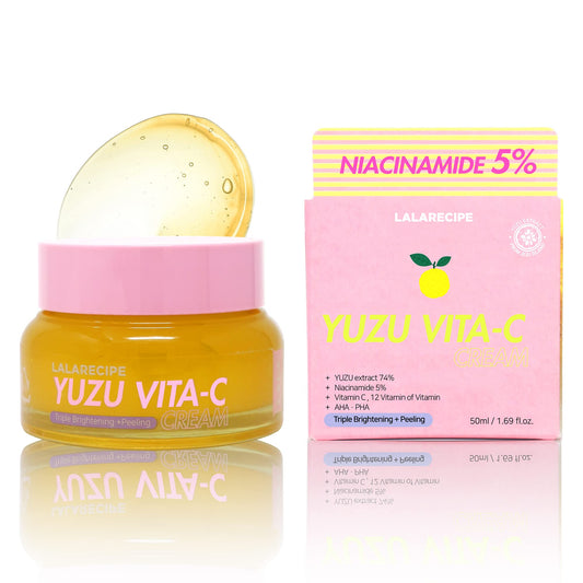 Yuzu Vita C Face Cream Korean Daily Moisturizer with Jeju Yuzu, Niacinamide, AHA & PHA Hydrating & Brightening Skincare for Radiant, Smooth Skin (50ml/ 1.69 fl oz)
