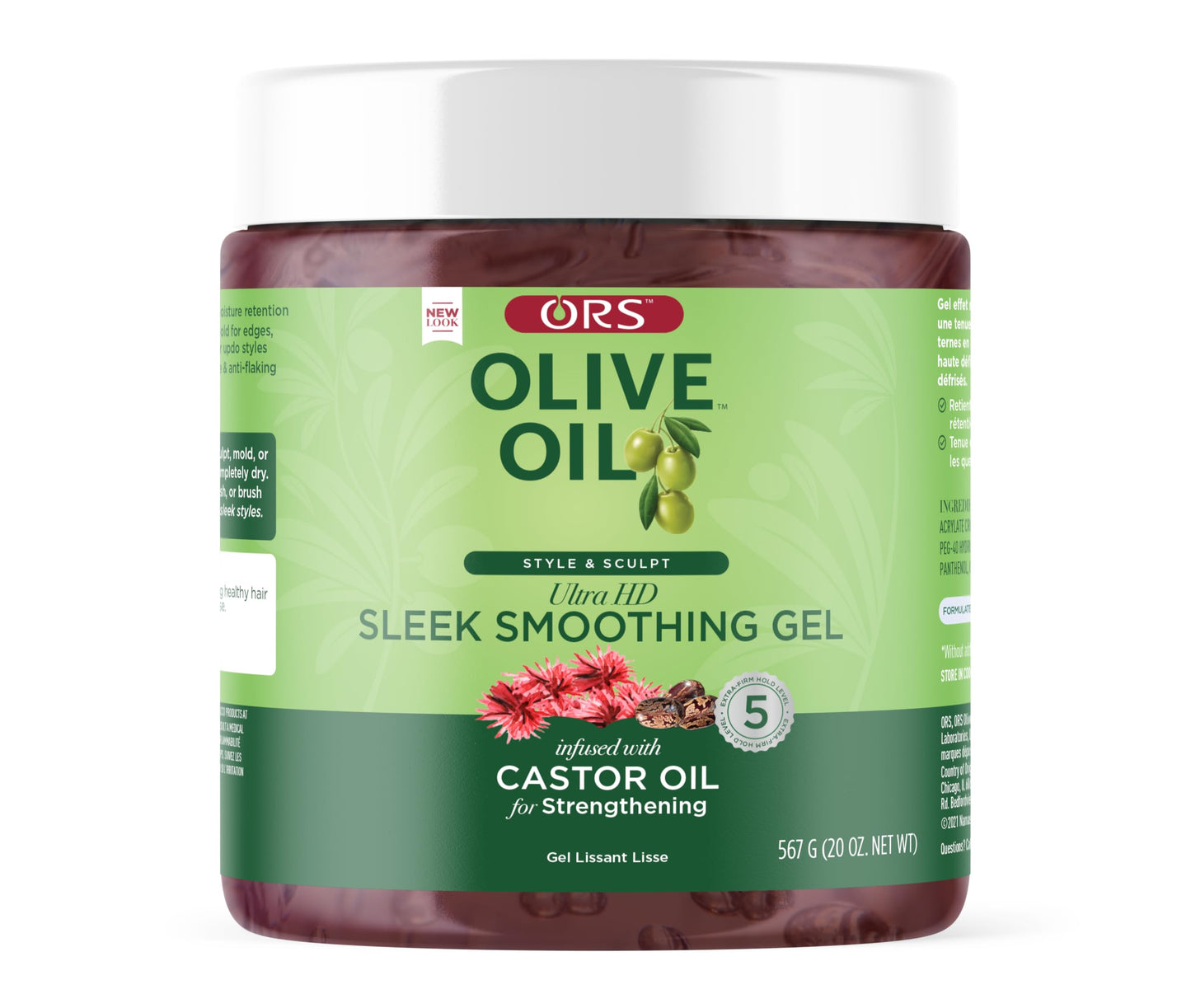 ORS Olive Oil Style & Sculpt Ultra HD Sleek Smoothing Gel with Castor Oil 20 Ounces (1)