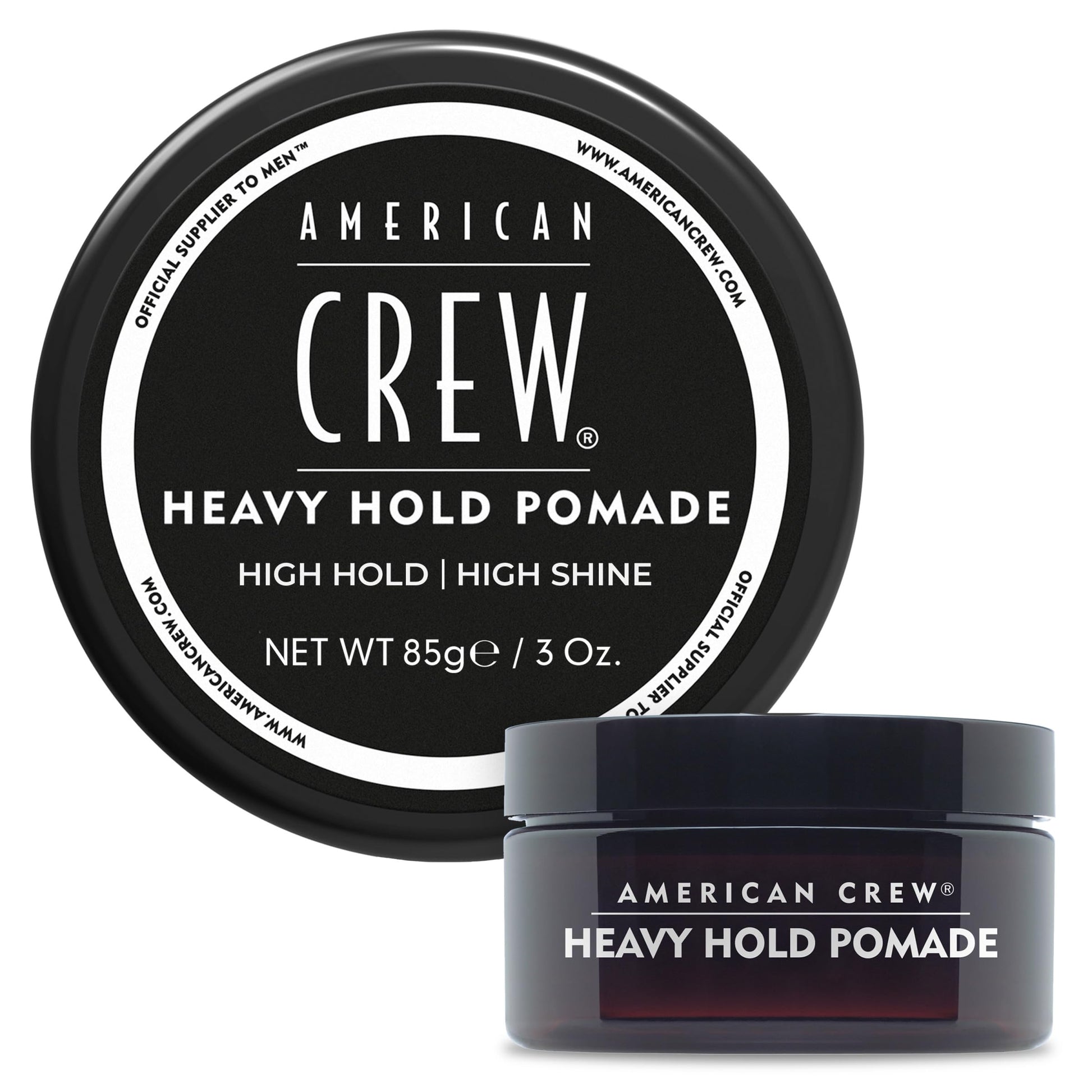 AMERICAN CREW Men's Hair Pomade, Like Styling Gel with Heavy Hold & High Shine, 3 oz