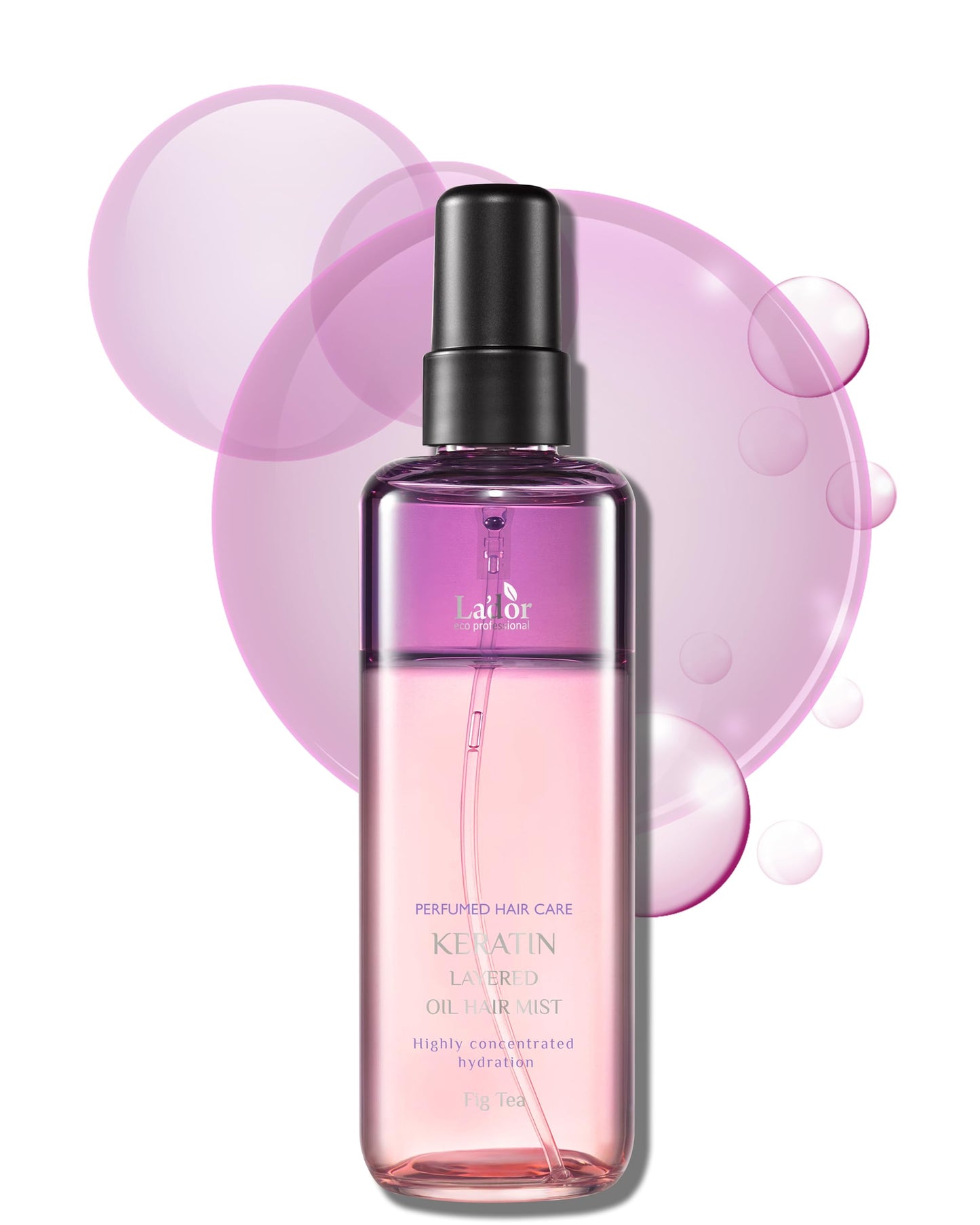 LA'DOR Keratin Hydrating Anti-Frizz Oil Water Perfume Heat Protectant Hair Mist - Leave-In Treatment Spray for Dry Damaged Hair Korean Haircare LADOR - Fig Tea