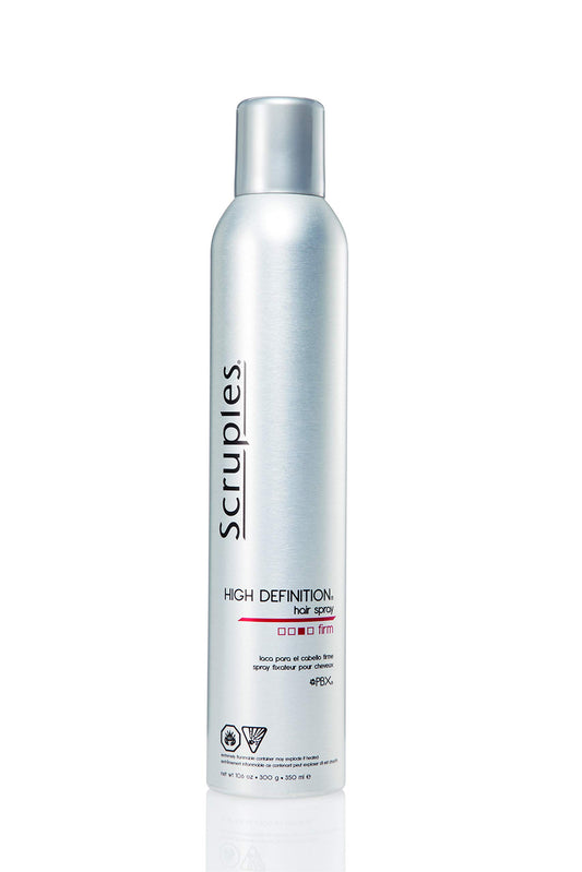 Scruples High Definition Hair Spray - Volumizing Hairspray with Extra Hold & Shine - For All Hair Types - Volumizing Spray is Humidity Resistant, Smoothing, & Non-Sticky (10.6 oz)