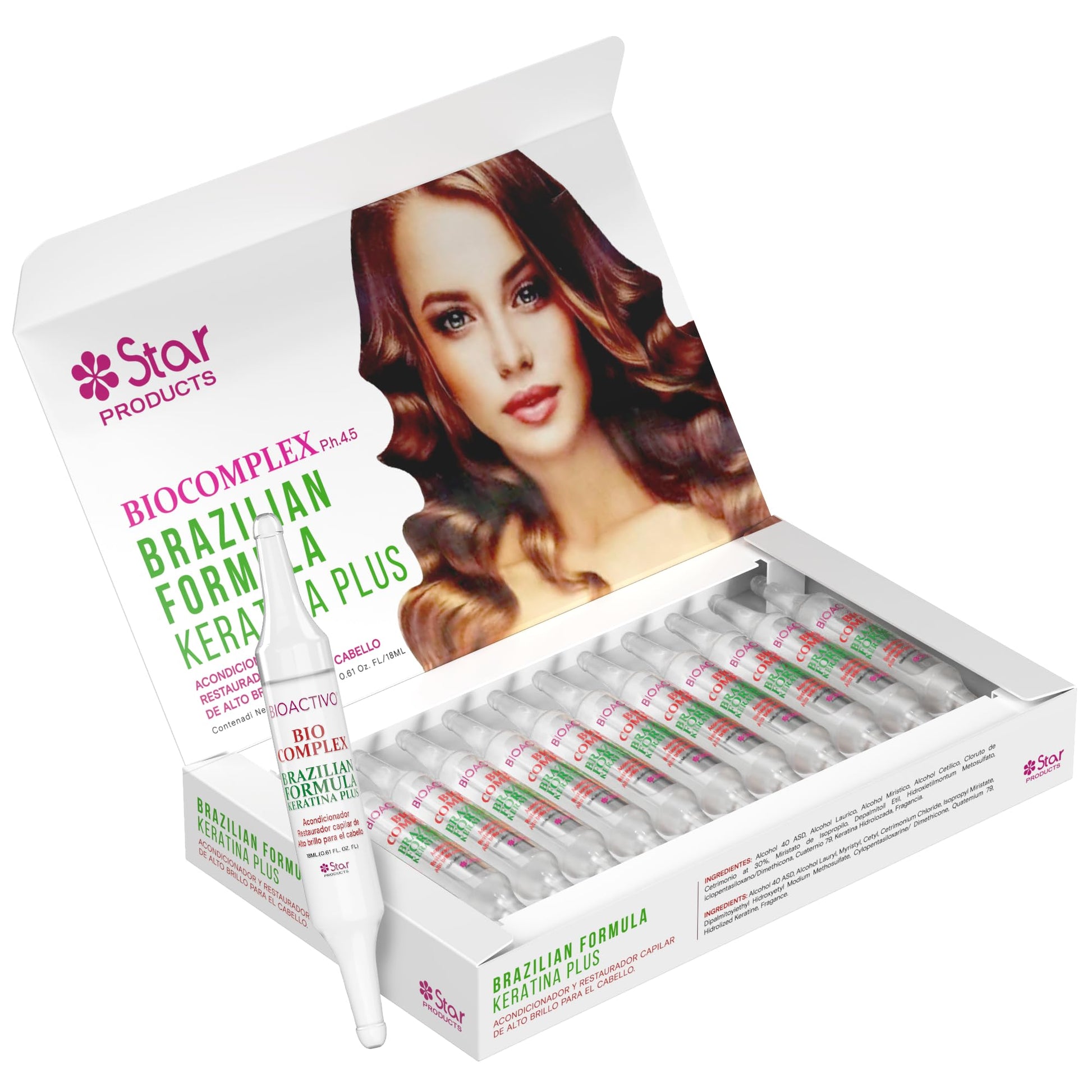 Brazilian Formula Keratin Plus 12 Pack 0.61 oz Each, Professional Hair Smoothing & Strengthening Treatment for Frizz-Free, Healthy Hair