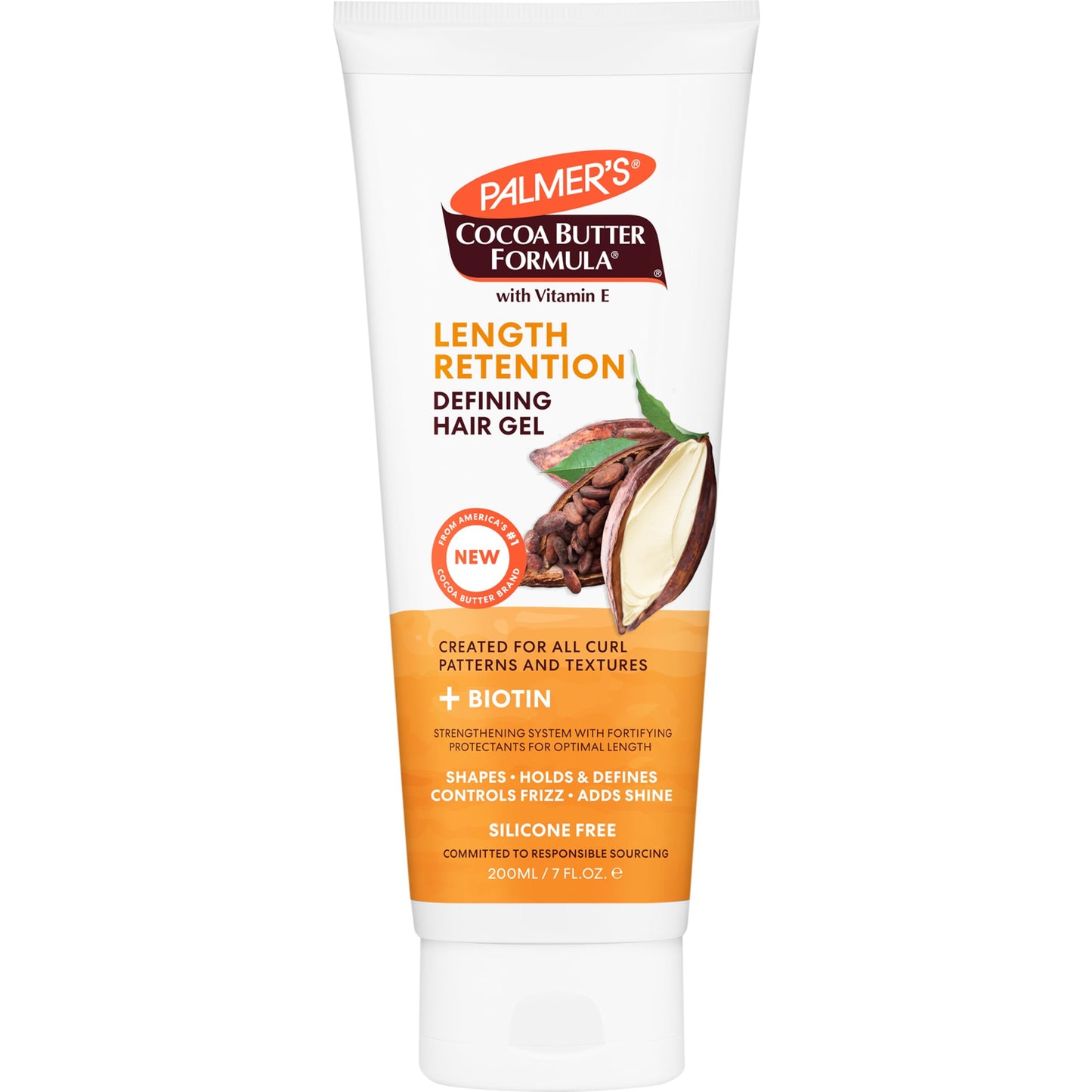 PALMER'S Cocoa Butter & Biotin Length Retention Defining Hair Gel, 7 Ounce