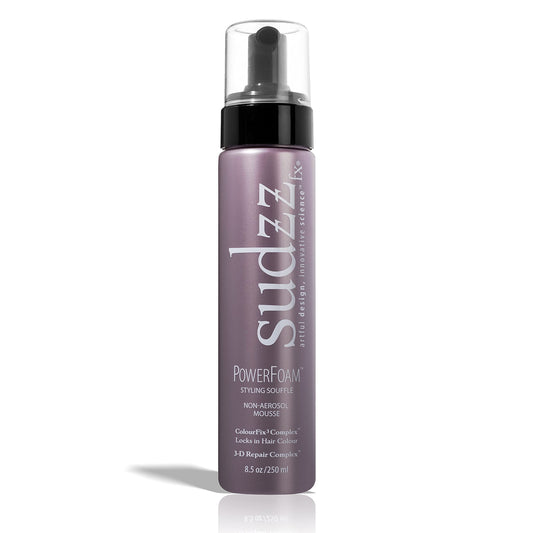 SUDZZfx Powerfoam Styling Souffle - Non-Aerosol Thickening Mousse for Curly Hair - Travel Size Foam for Black Women & Men