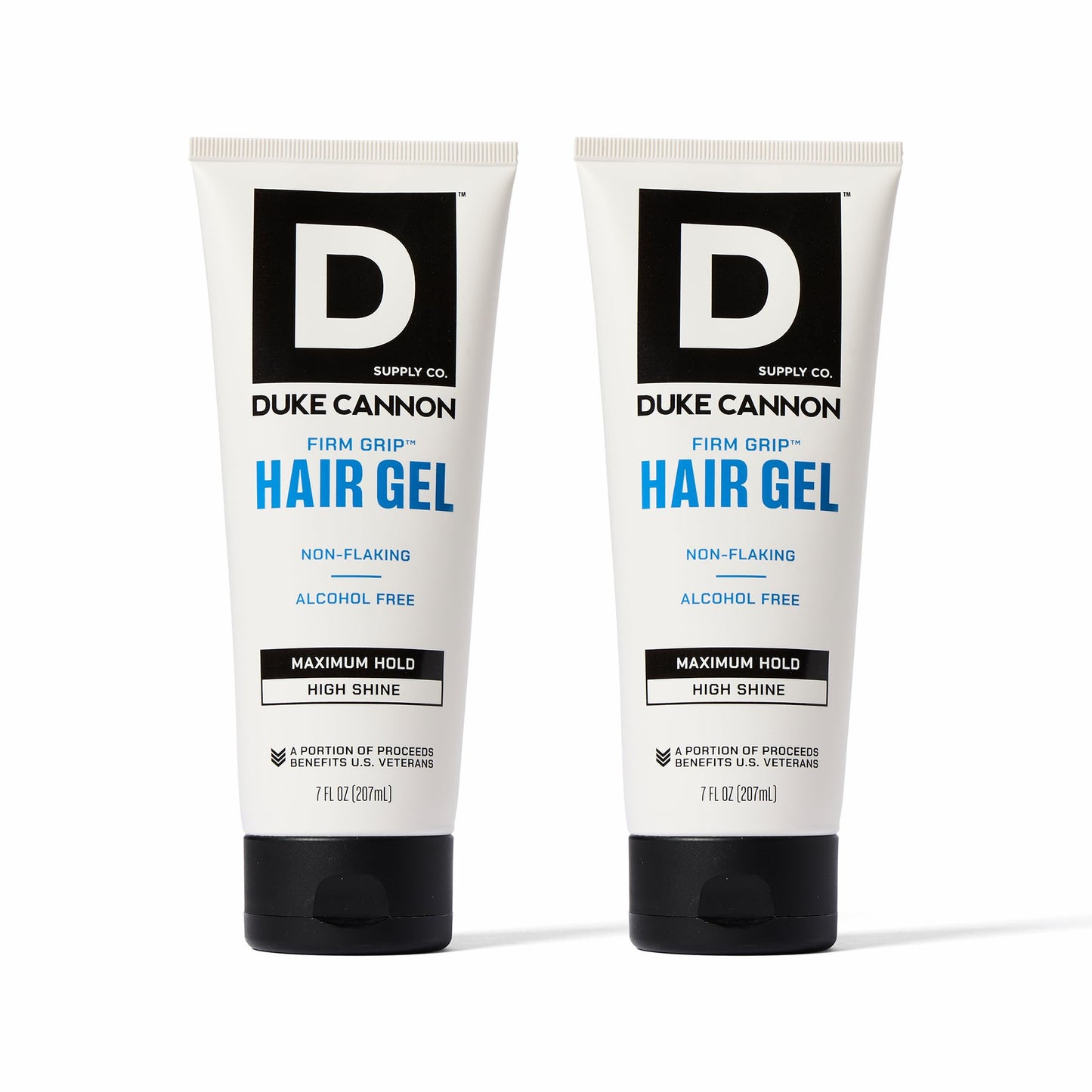 Duke Cannon Firm Grip Hair Gel, 7 oz Maximum Hold, High Shine, Alcohol-Free, Water-Based Formula with Coconut Oil & Oat Extract, Ideal for Short to Medium Styles