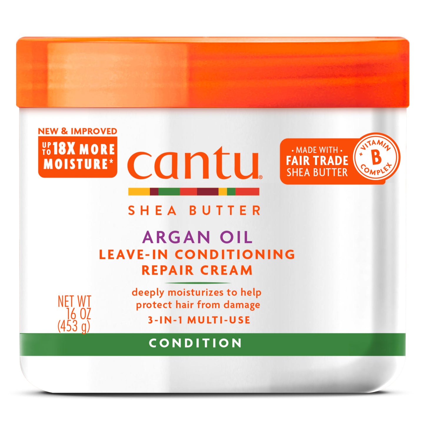 CANTU Leave-In Conditioning Repair Cream with Argan Oil, 16 oz