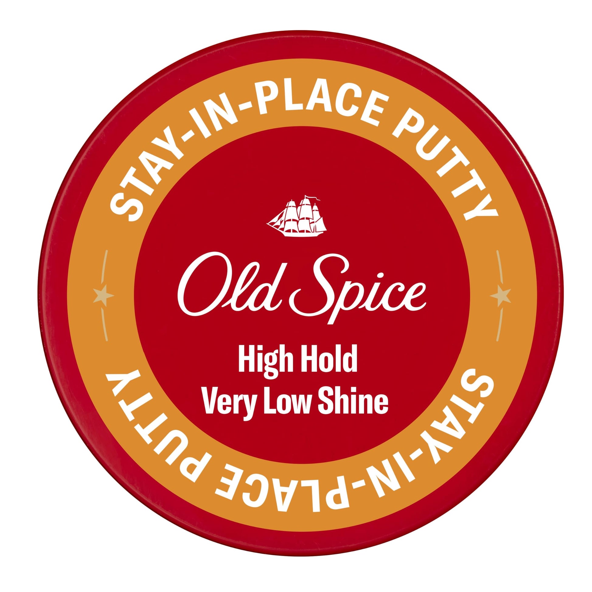 OLD SPICE Stay-In-Place Hair Styling Putty for Men, High Hold, Very Low Shine, 2.22 Oz