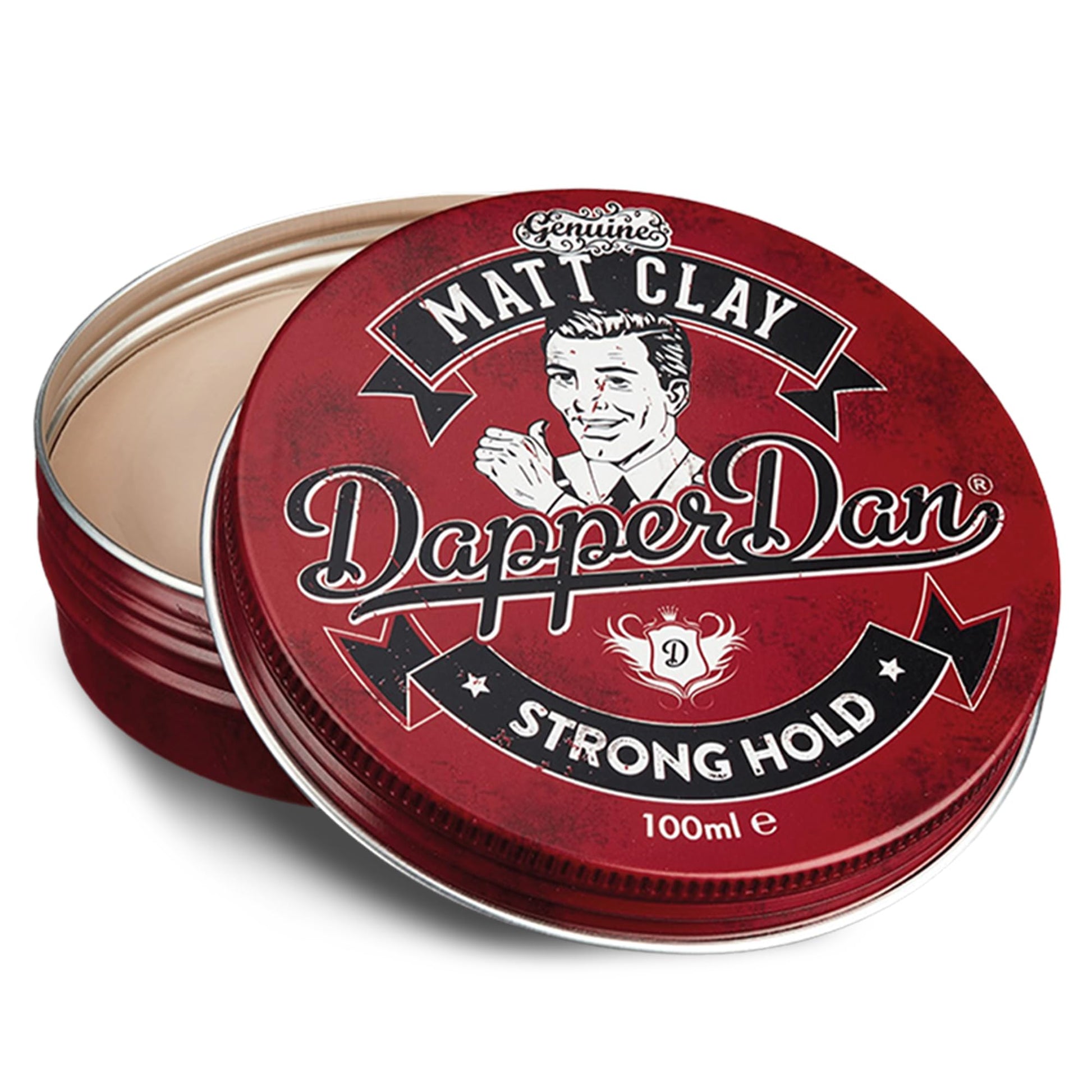 Dapper Dan Strong Hold Matte Clay, 100ml - Smoked Saffron & Leather Fragranced Hair Styling Clay for Men