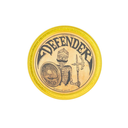 Mustache Balm Grooming Kit for Men | Light to Medium Hold Beard Wax 1oz | Natural Hair & Moustache Care Kit with Styling & Conditioning | Defender Balm By Death Grip