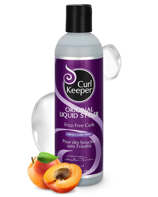 Original Curl Keeper Anti-Frizz Curl Defining Hair Styler (8 Oz) - Lightweight Curl Definer Liquid Gel for All Weather Conditions - Wavy & Curly Hair Products for Women (Cream ALTERNAtive)