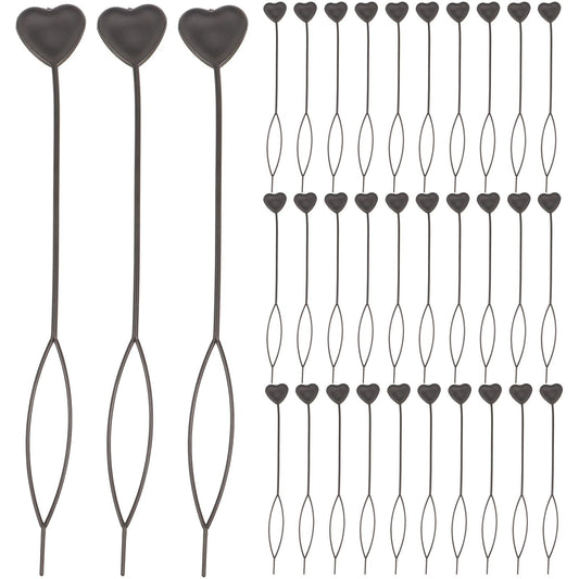 Uonlytech Hair Braid Tool 50pcs Plastic Topsy Tail Braid Maker for Loading Beads/Automatic Hair Styling Accessories - Black