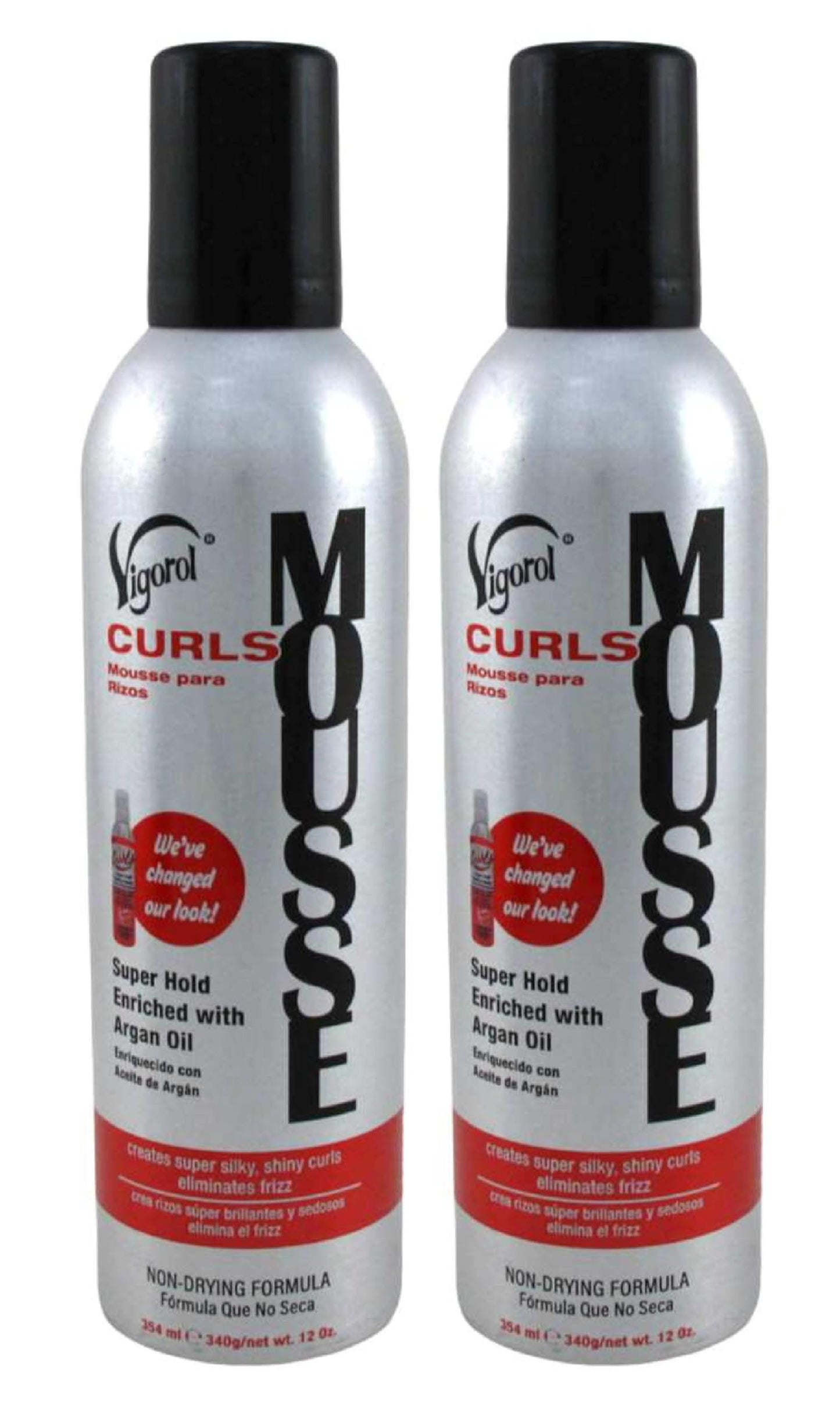 Vigorol Mousse Curl Super Hold With Argan Oil 12 Ounce Alcohol Free (354ml) (2 Pack)