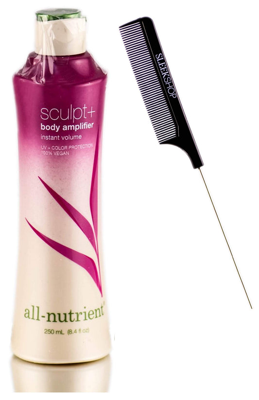 All Nutrient Sculpt + Body Amplifier, Instant Volume Hair Lotion (w/Sleek Comb) UV+ Color Protection, 100% Vegan (8.4 oz / 250 ml)