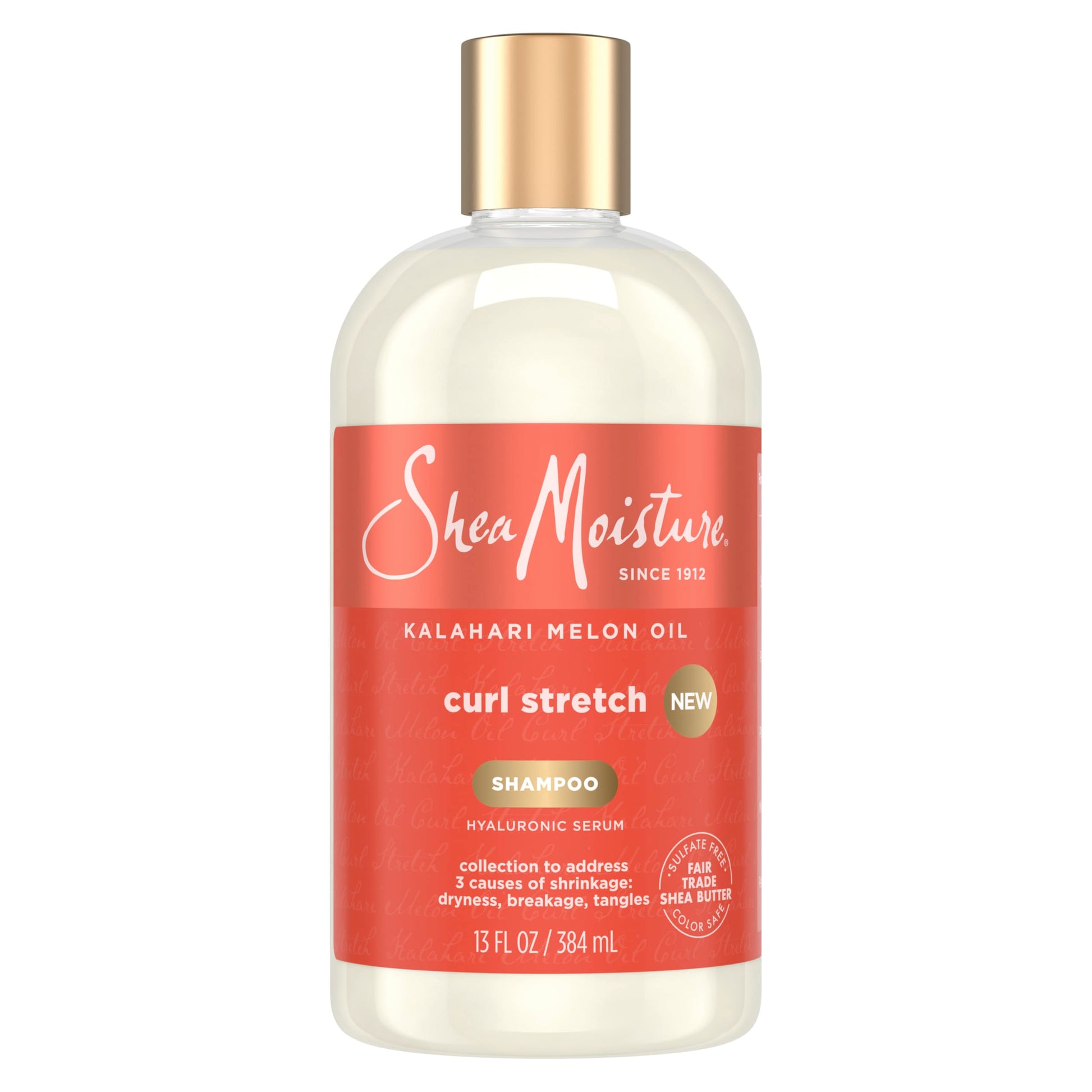 SheaMoisture Curl Stretch Shampoo Kalahari Melon Oil Infused with Hyaluronic Serum, Cleanses and Hydrates for Strong and Soft Curls, for Type 4 Hair 13 Fl Oz