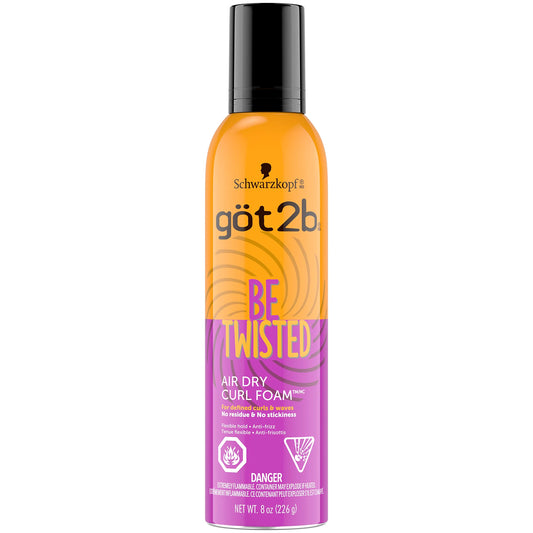 GOT2B Be Twisted Air Dry Curl Foam, 8 oz