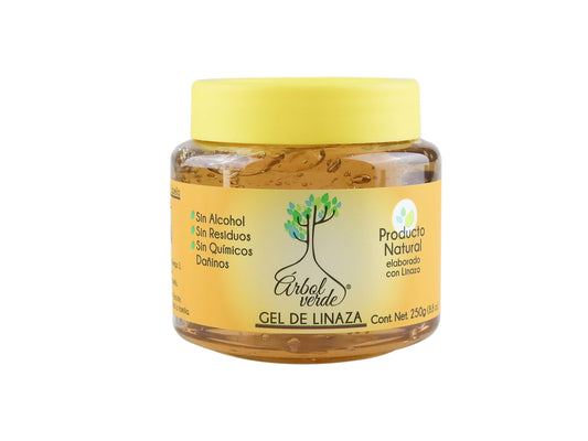 Árbol Verde Flaxseed Hair Gel Natural Hair Styling Gel with Rosemary Alcohol-Free, Residue-Free Strong Hold & Shine 8.8 oz Made in Mexico