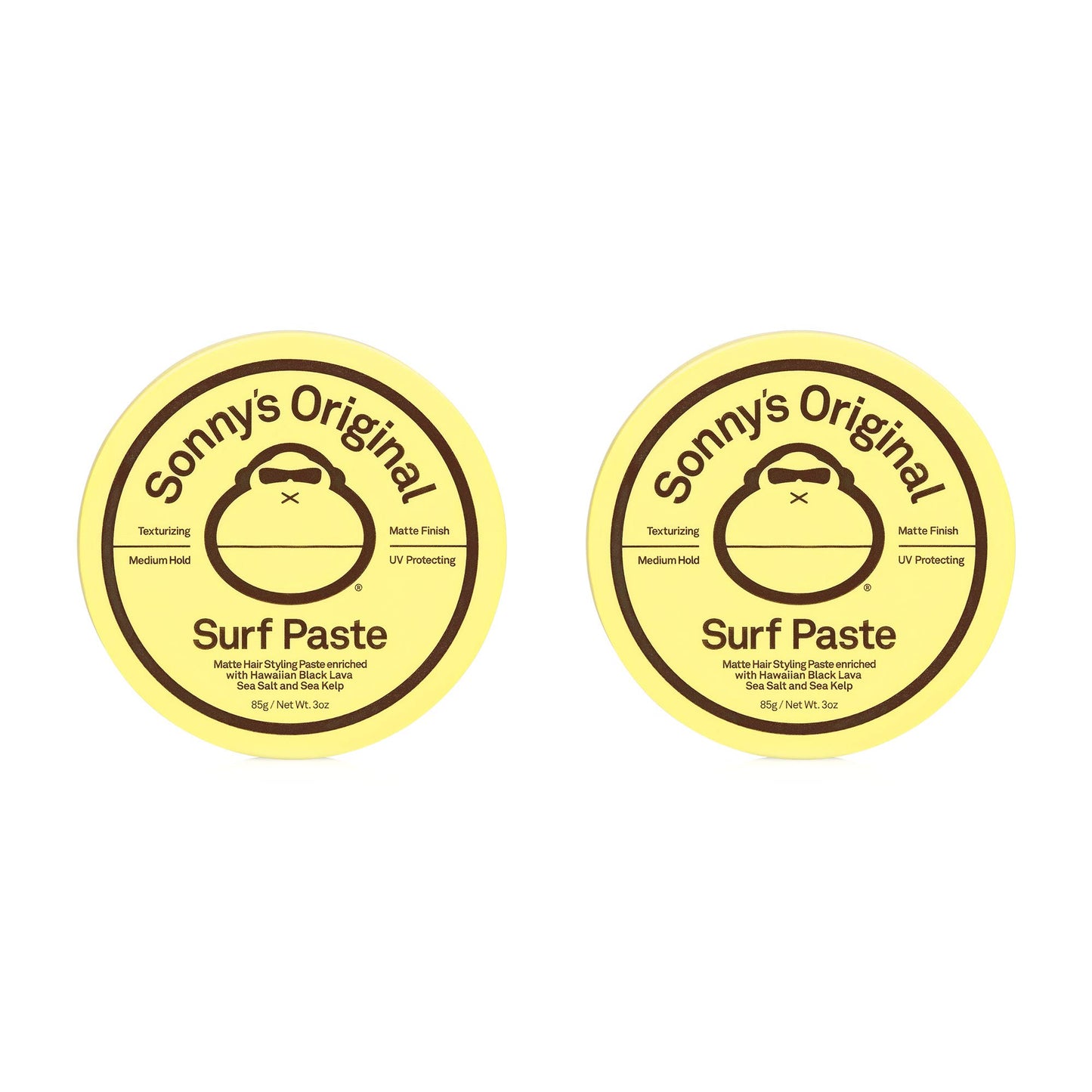 SUN BUM SUN BUM Texturizing Surf Paste Vegan and Cruelty Free Sea Salt Matte Styling Pomade for Men and Women 2 Pack