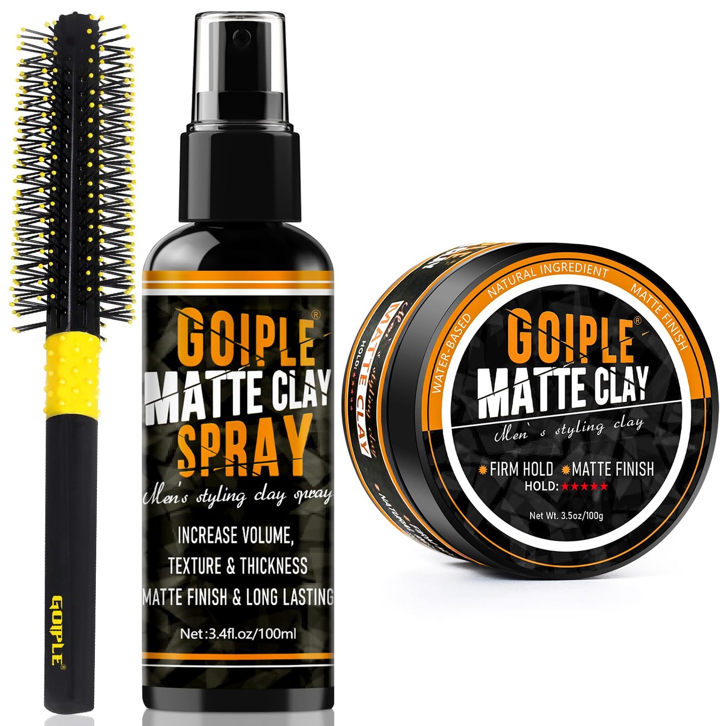 Goiple Matte Clay Hair Texturizing & Volumizing Spray- Mens Hair Product Clay Texture Spray Lightweight Paste Pomade Incease Volume Leaves Hair Soft & Manageable Matte Finish & Long-Lasting 3.4fl oz