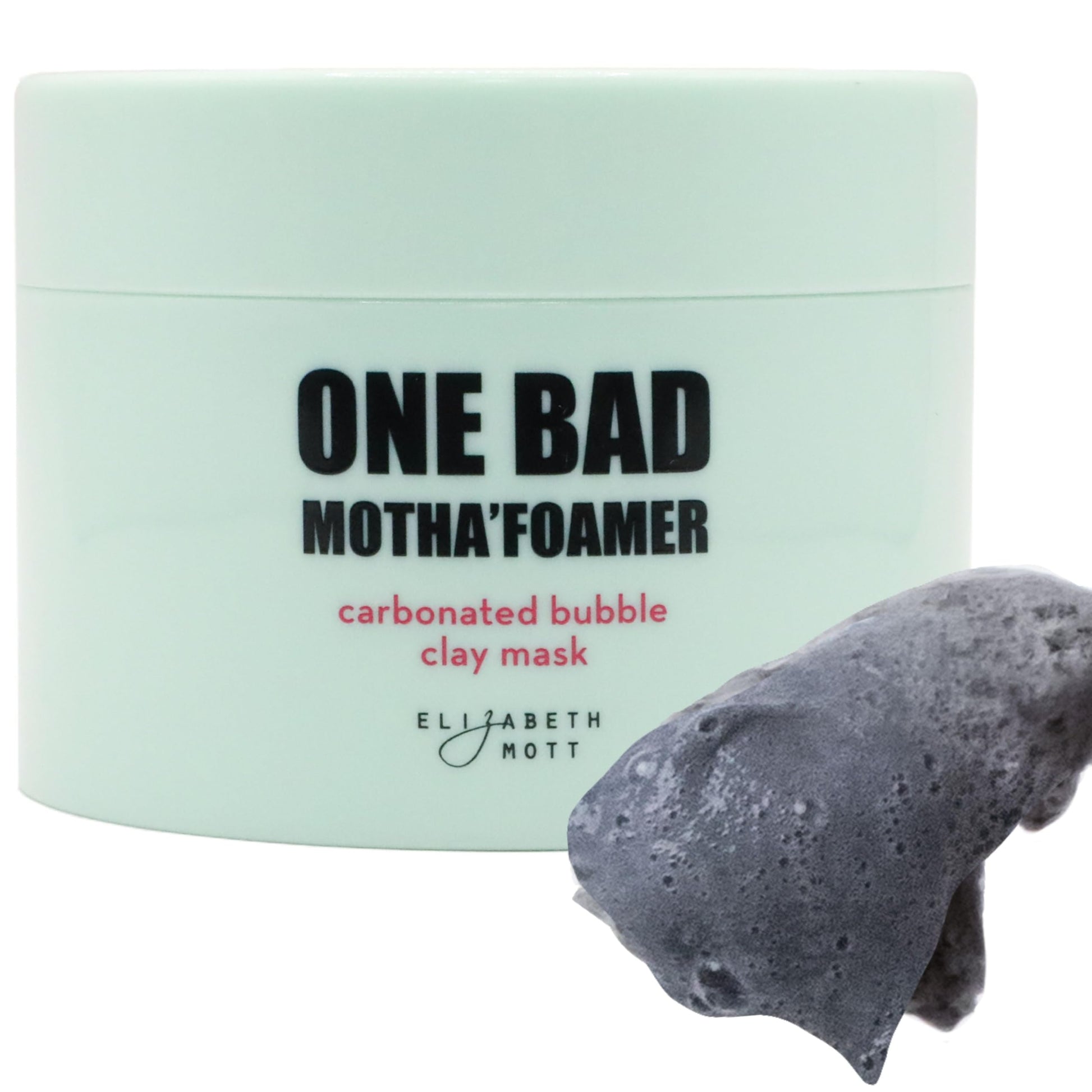 Elizabeth Mott Carbonated Bubble Detox Clay Mask Korean Skincare for Deep Pore Cleansing, Acne, Blackheads & Oil Control Charcoal Face Mask for Breakouts & Smooth Skin Cruelty-Free, 3.53 oz