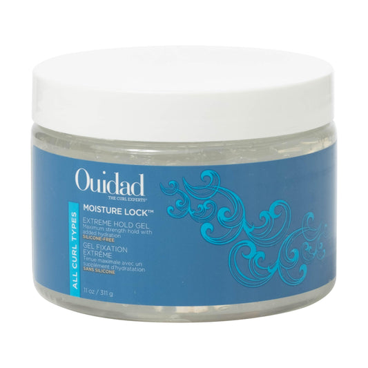 OUIDAD Moisture Lock Extreme Hold Hair Gel - 11 oz, Maximum Hold Hair Gel for Women & Men, Infused with Aloe, Flaxseed Oil & Black Castor Seed Oil, Hydrating Non-Flaky Formula, All Curl Types