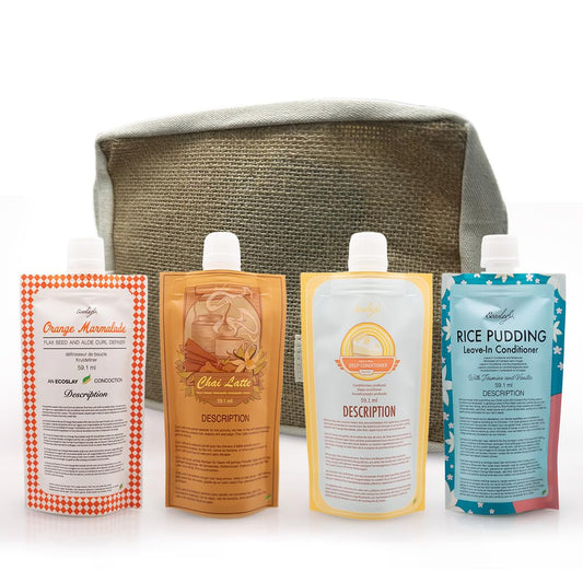 Ecoslay Curls-on-the-go Sample Set - Travel Size Curly Hair Products Set - TSA Approved Curly Hair Travel Size Products - Perfect Curly Hair Gift Set