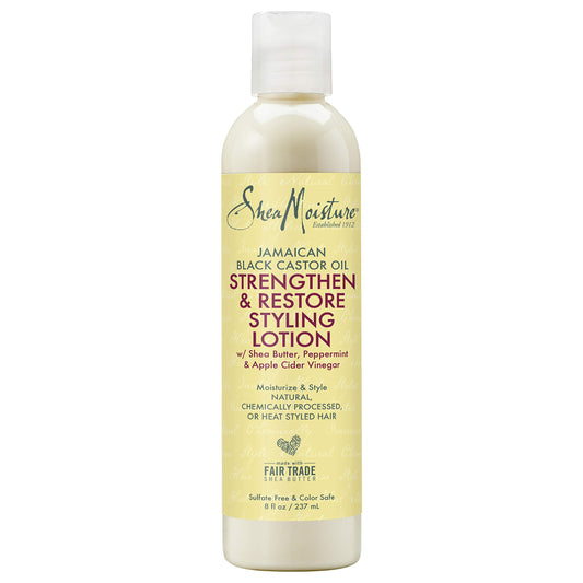 SheaMoisture Styling Lotion for Damaged Natural Hair Jamaican Black Castor Oil Silicone Free Hair Treatment 8 oz