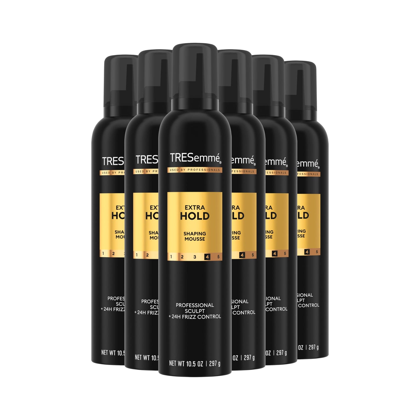 TRESEMME Hair Mousse Pack of 6 Extra Hold For 24H Touchable Hold & Volume with Pro Lock Tech 10.5 FL Oz