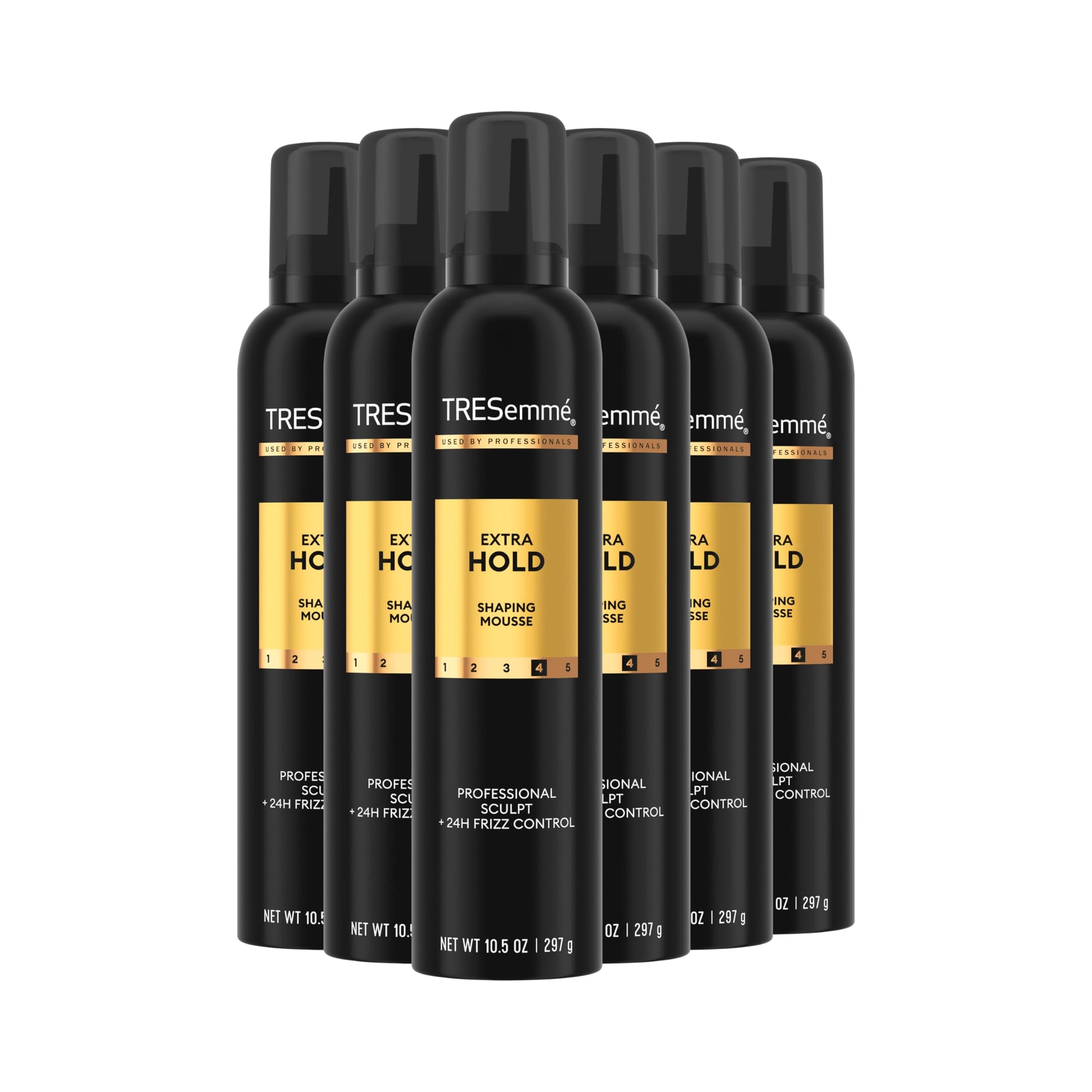 TRESEMME Hair Mousse Pack of 6 Extra Hold For 24H Touchable Hold & Volume with Pro Lock Tech 10.5 FL Oz