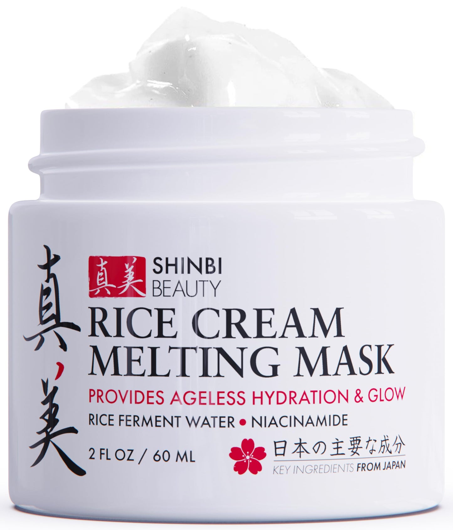 Japanese Rice Mask for Face - Organic Face Mask Skincare - Japanese Skin Care Products for Anti Aging Anti Wrinkle J Beauty Glow 1oz