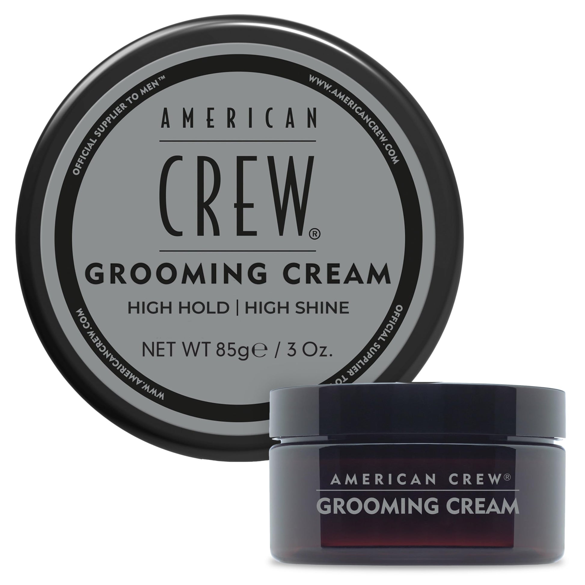 AMERICAN CREW Men's Grooming Cream, Like Hair Gel with High Hold & High Shine, 3 oz
