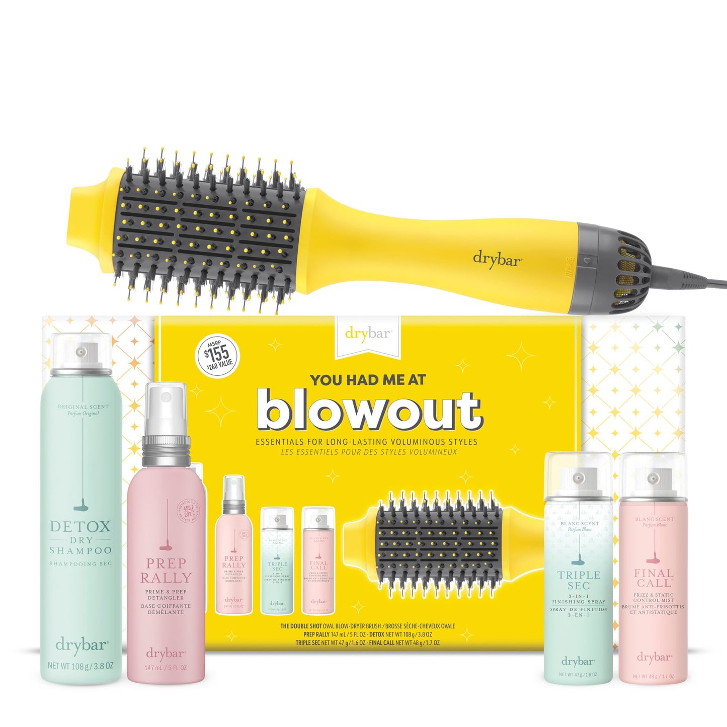 Drybar You Had Me at Blowout Kit | Refresh, Prime, Style, Texturize, and Finish Your Look for Great Blowouts with Extra Volume that Holds Style for 8 Hours*