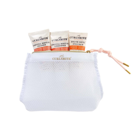 CURLSMITH Essential Travel Trio, with Cleanser, Conditioner and Style Balm, For Wavy, Curly and Coily Hair 2x 89ml/3fl oz, 1x 59ml/2fl oz