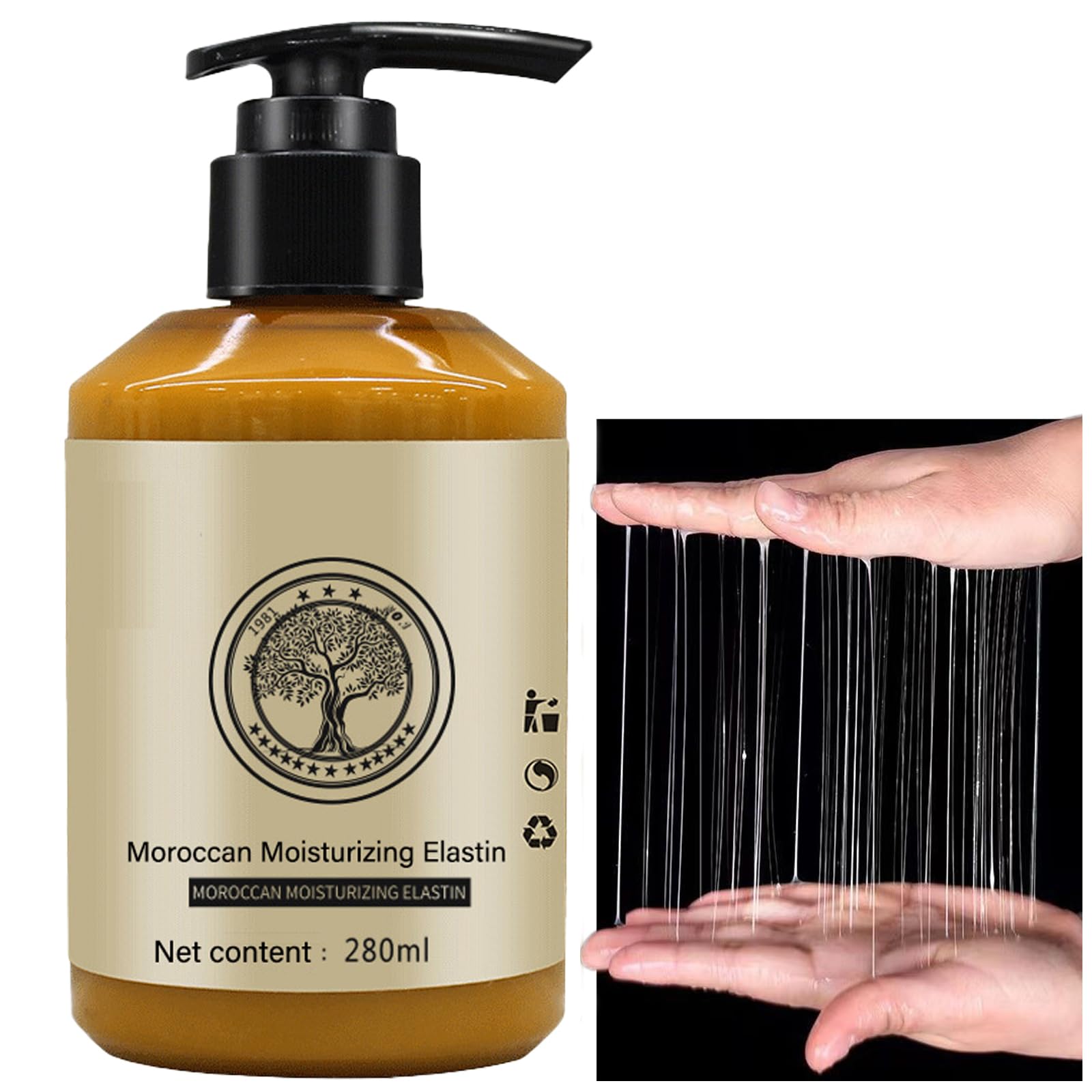 Moroccan Curl Defining Cream for Natural Hair 300g | Long-Lasting Moisture, Anti-Frizz & Elasticity | With Argan Oil, Vitamin E & Keratin | Vegan, Cruelty-Free