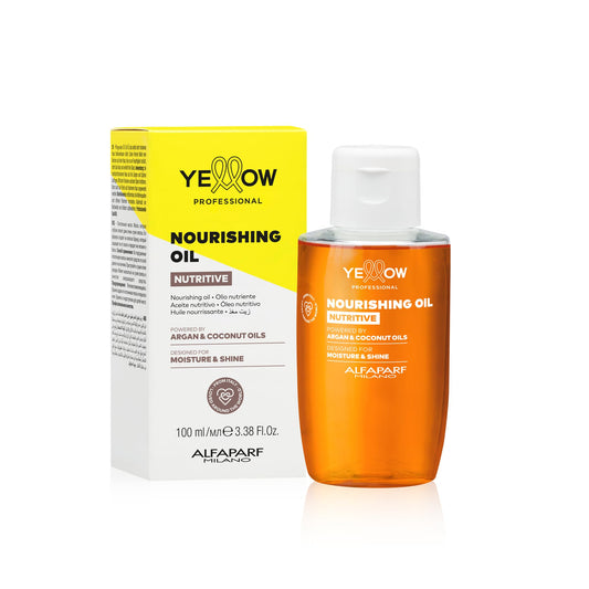 ALFAPARF MILANO Yellow Professional Moisturizing Hair Oil for Dry Hair - Nourishing Hair Serum - Anti-Frizz - Hydrates and Replenishes Hair - Adds Shine - Vegan (3.38 fl oz / 100ml)