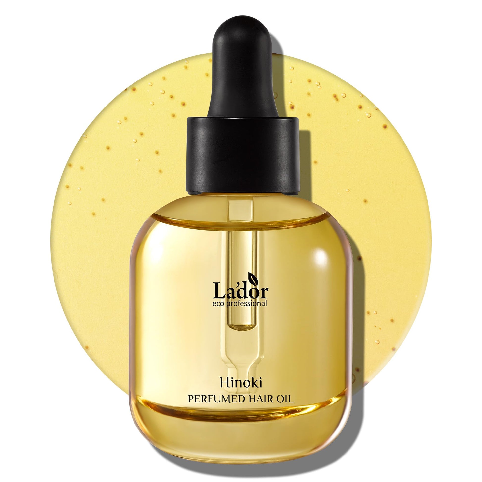 LA'DOR Hair Perfume Oil for Dry Damaged Hair - Anti Frizz Nourishing Fragrance Gloss Oil Serum Leave-In Conditioner Hold Curls & Waves Sulfate Paraben Alcohol Free 1 Fl Oz - Hinoki Korean LADOR