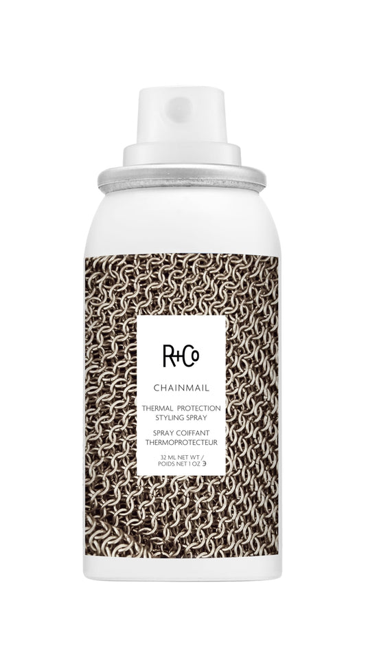 R+Co Chainmail Heat Protection Spray For Hair | Thermal Protection + Flexible Hold + Silky Shine | Vegan + Cruelty-Free